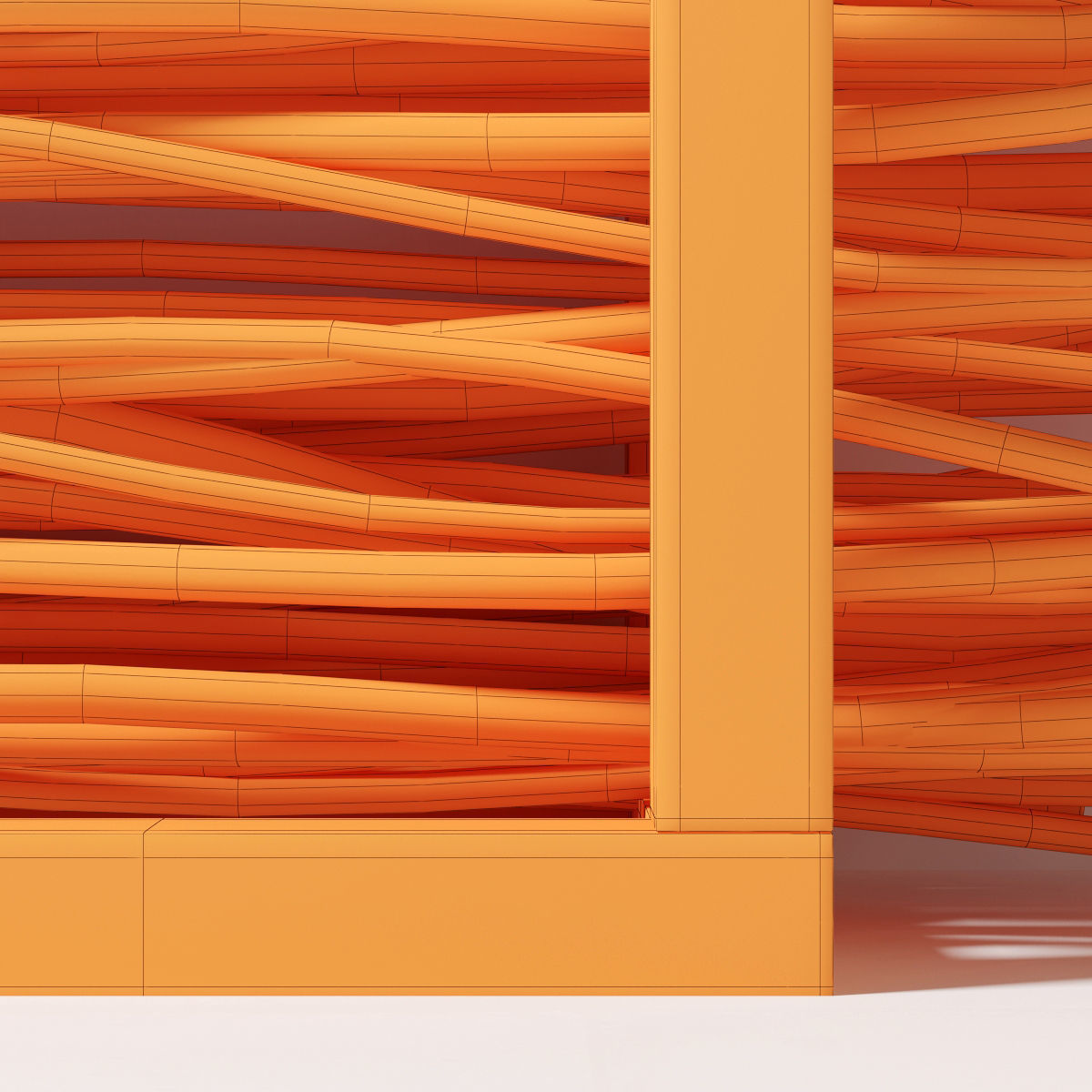 Firewood branch frame decor n2 3D model_5