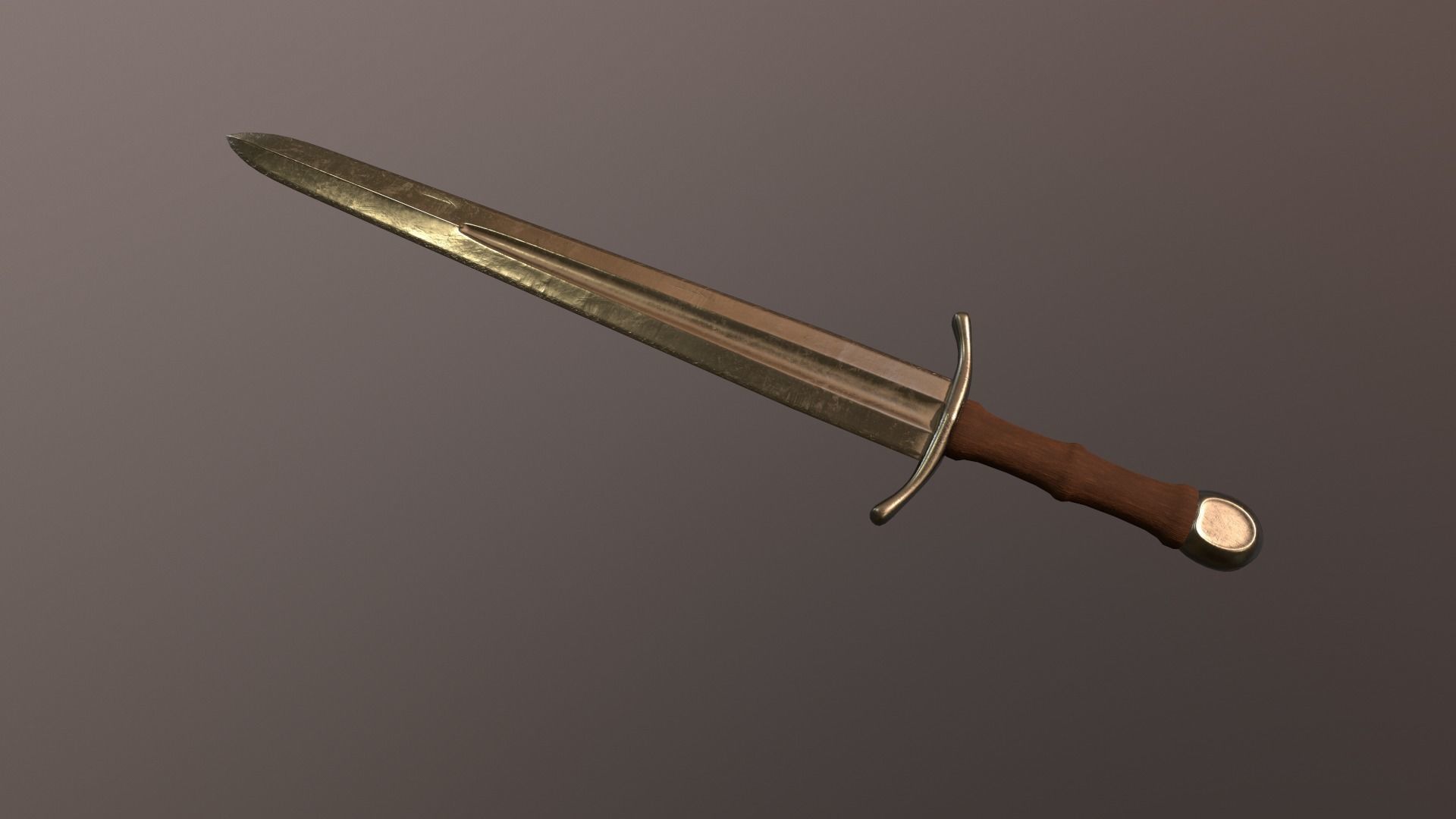 steel sword  3D model_5