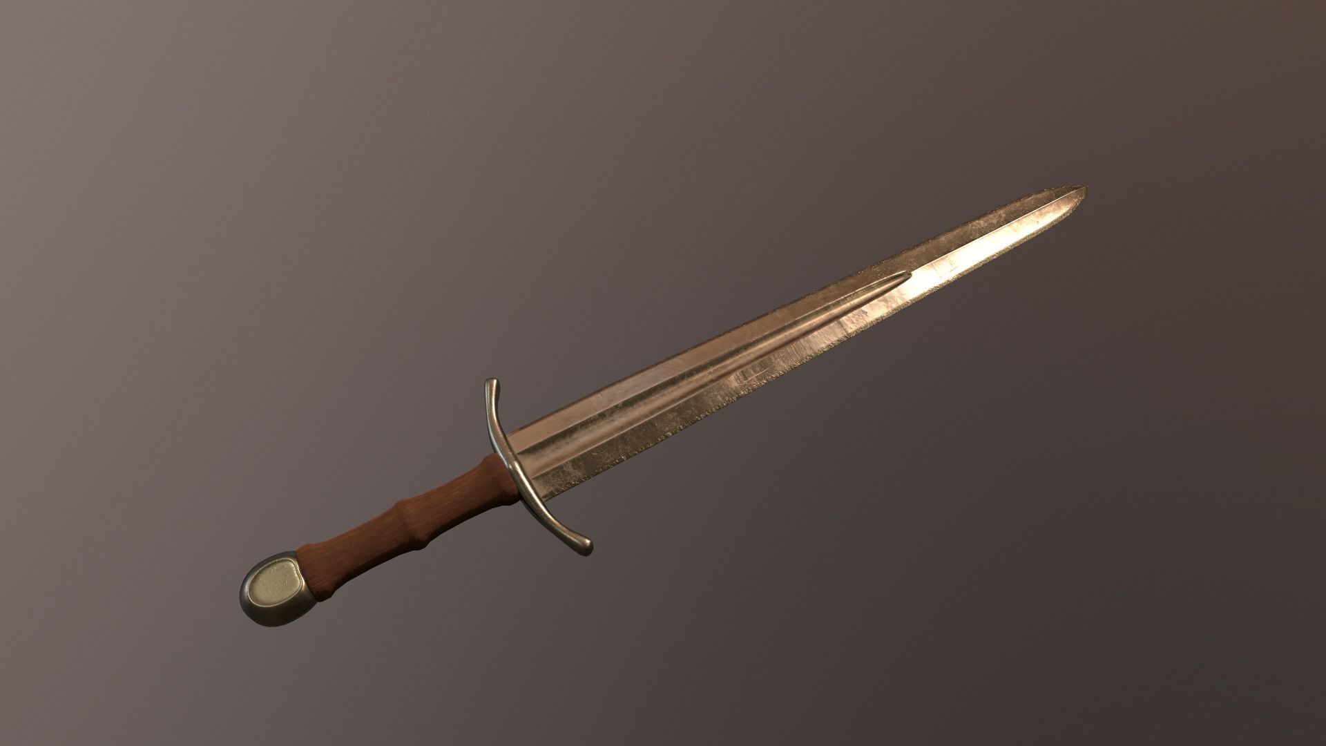 steel sword  3D model_4