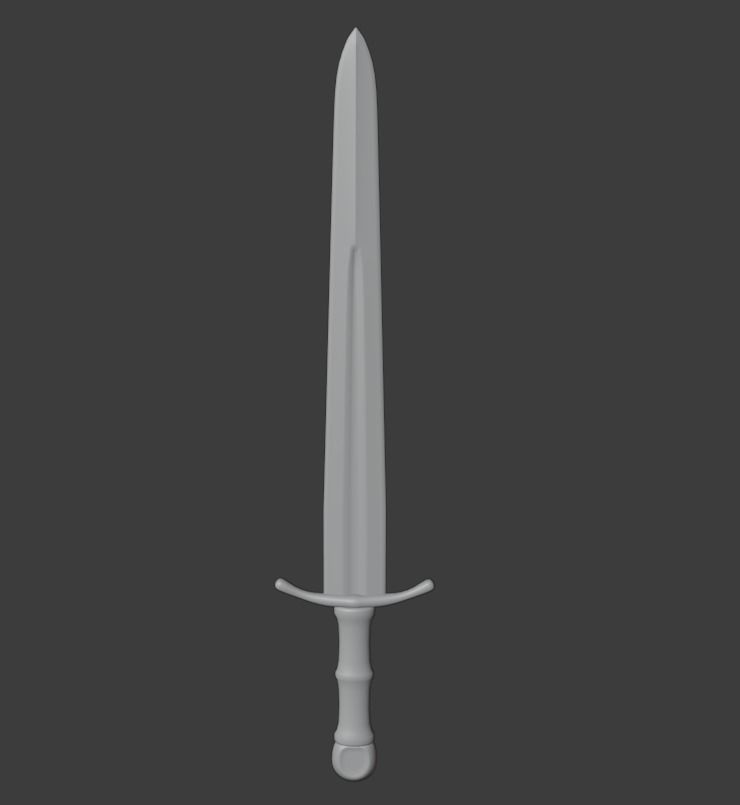 steel sword  3D model_19