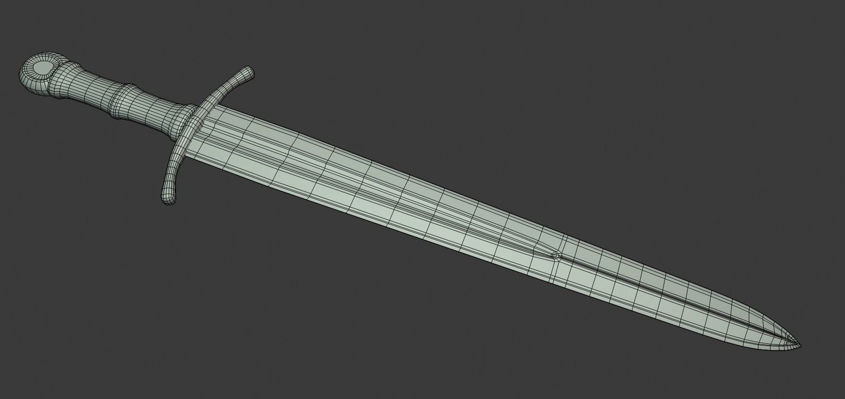 steel sword  3D model_21