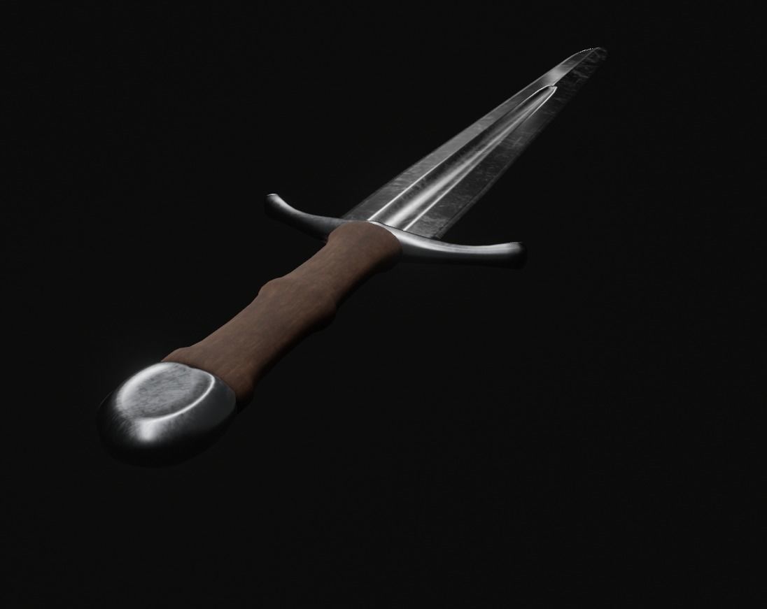 steel sword  3D model_2