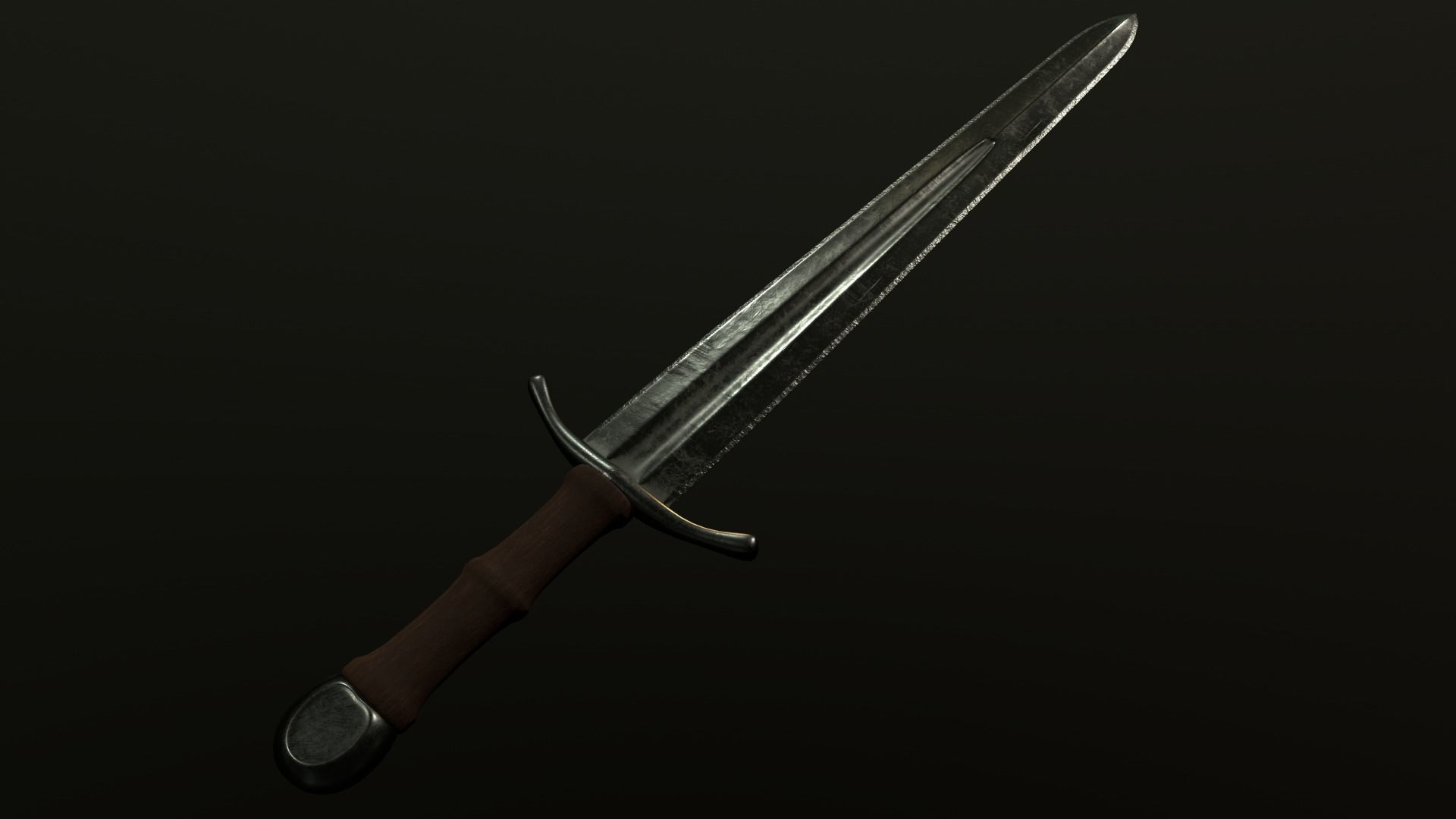 steel sword  3D model_3