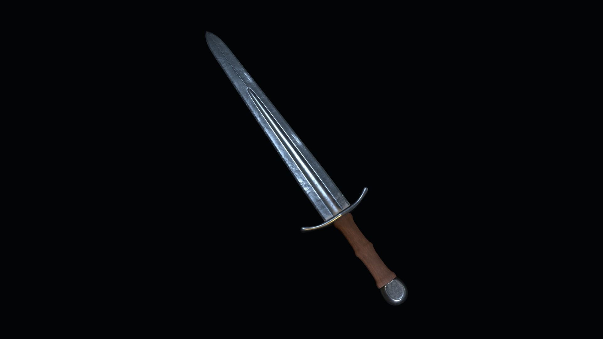 steel sword  3D model_6