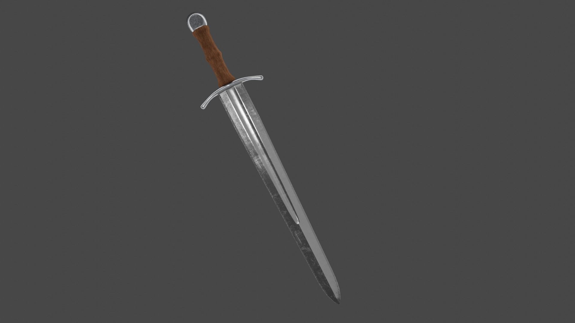 steel sword  3D model_9