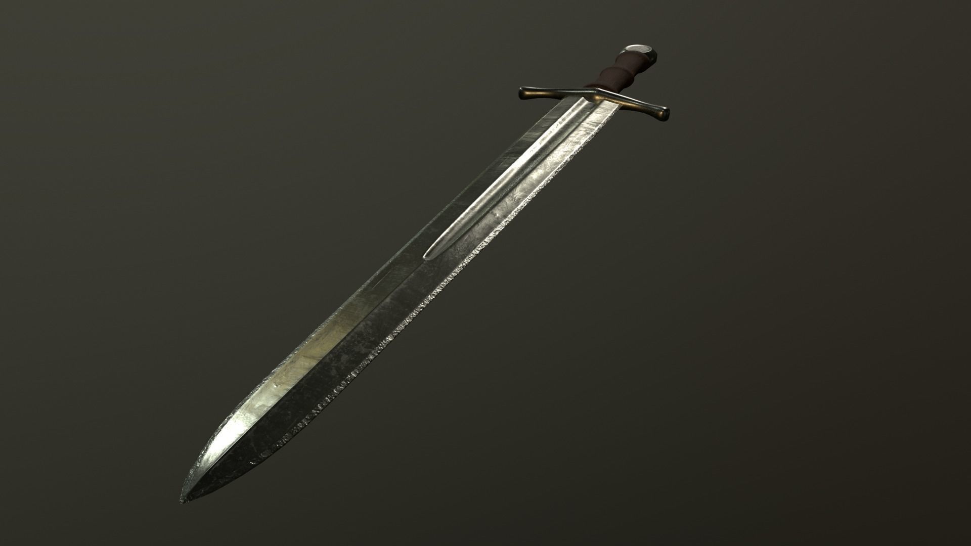 steel sword  3D model_12