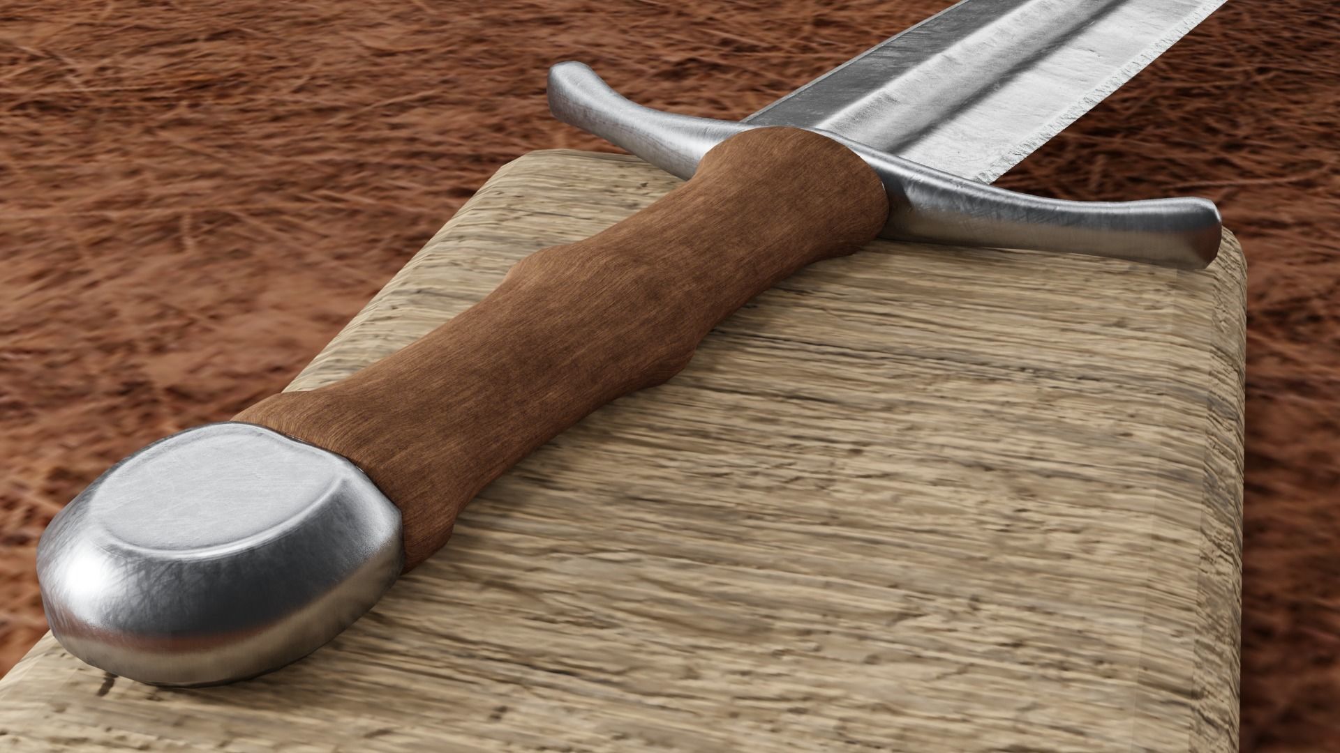 steel sword  3D model_14