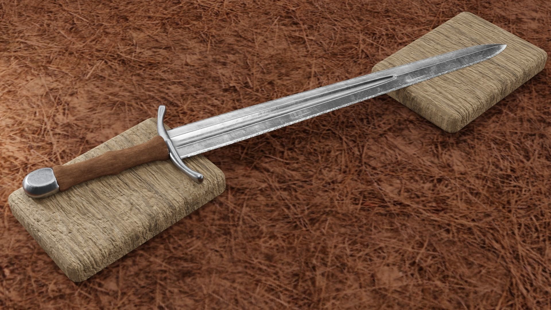 steel sword  3D model_16