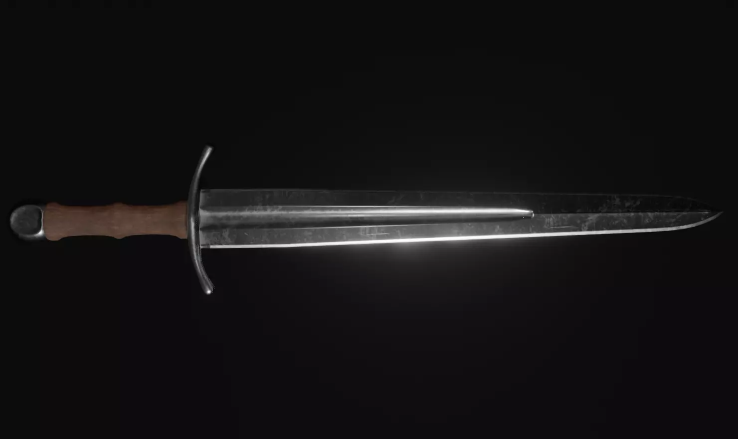 steel sword  3D model_0