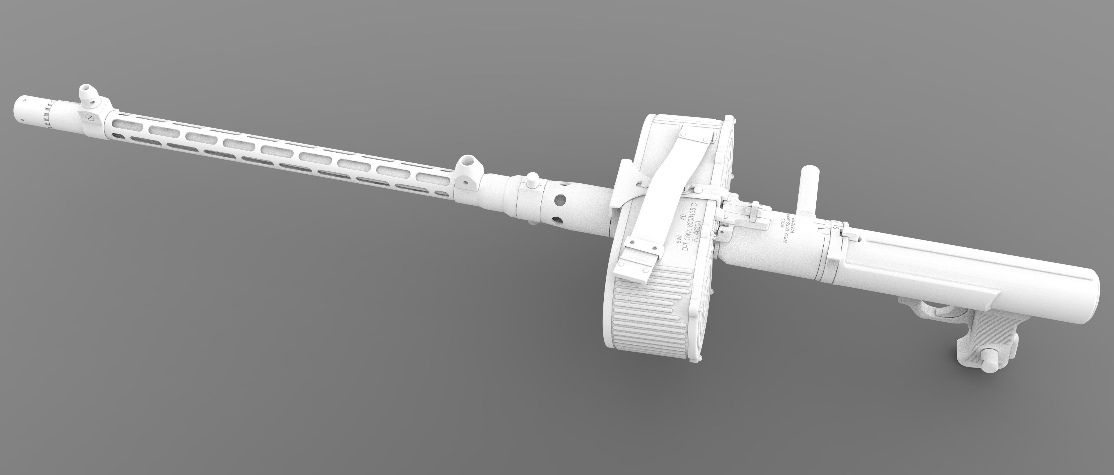 MG15 Machine Gun 3D model_12