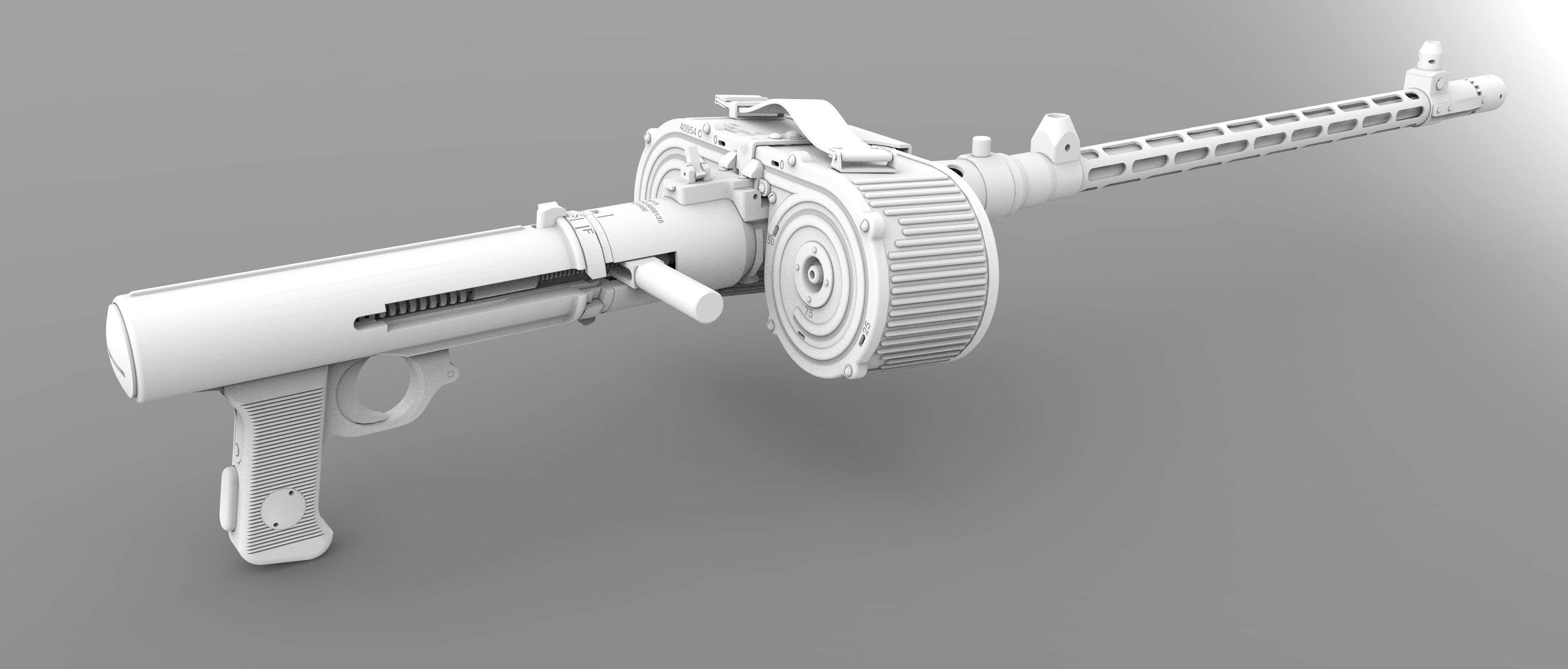 MG15 Machine Gun 3D model_10