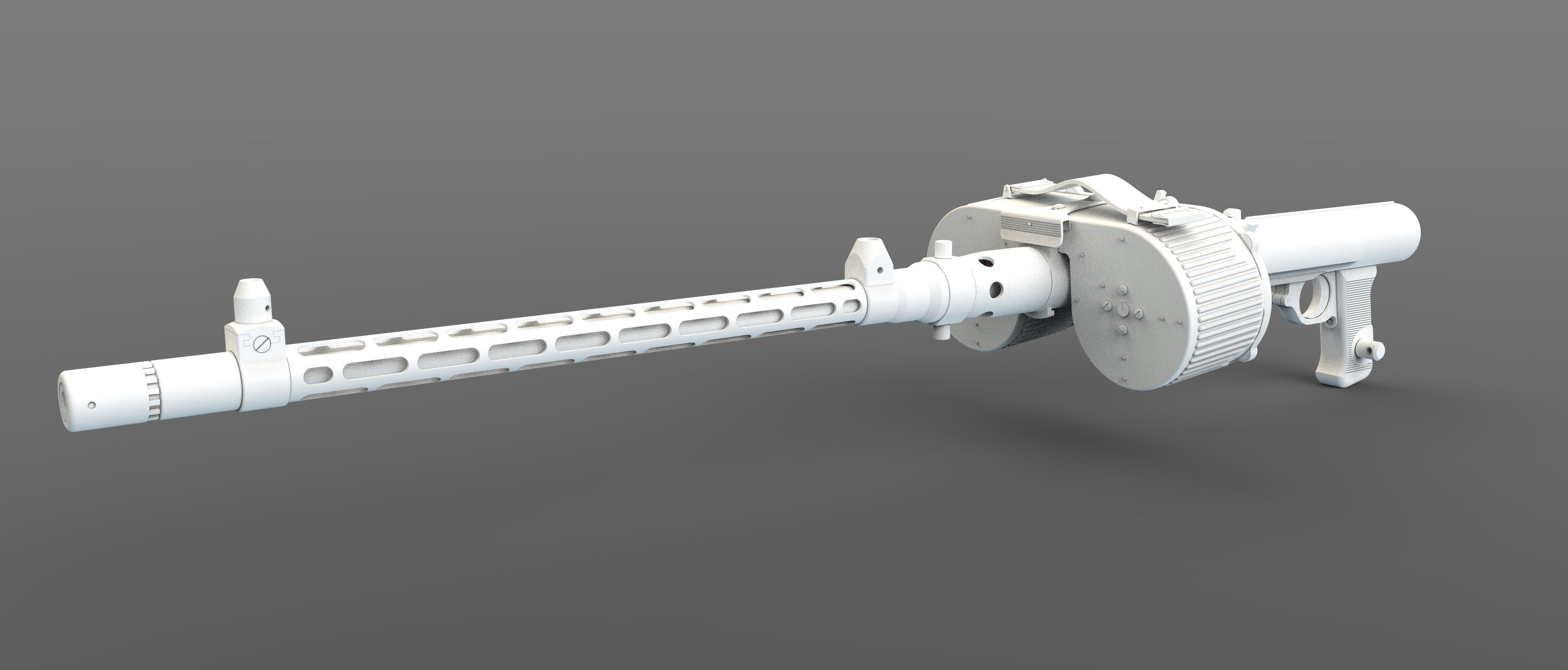 MG15 Machine Gun 3D model_7