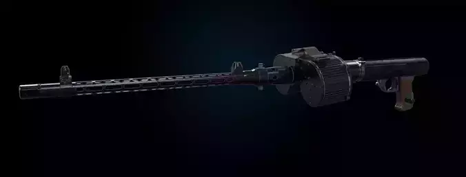 MG15 Machine Gun 3D model
