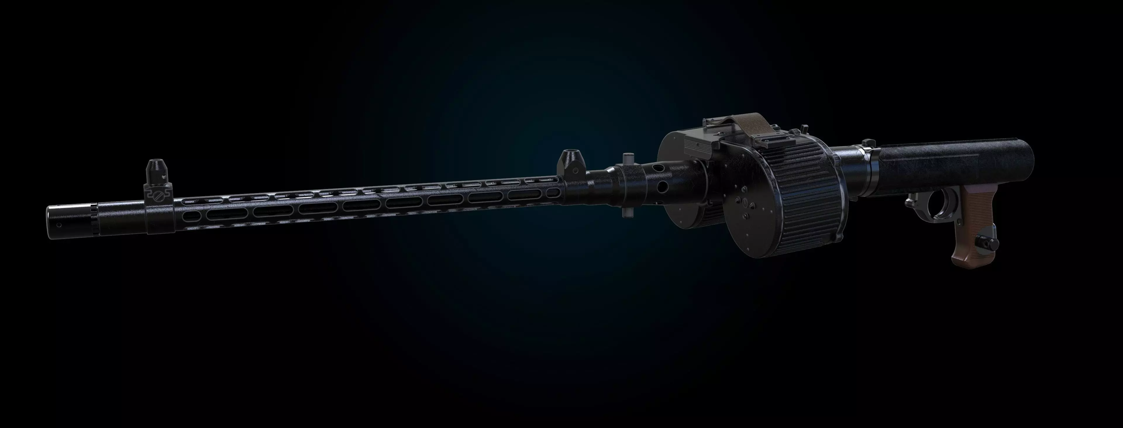 MG15 Machine Gun 3D model_0