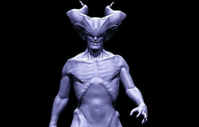 Pazuzu humanoid creature 3D print model