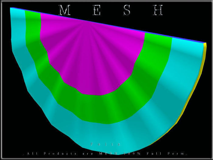 Bunting mesh cover art Low-poly 3D model_1