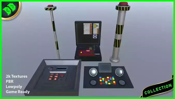 Sci fi Buttons  Levers and Gears Vol 1