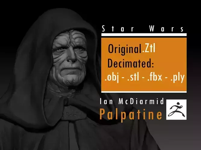 Ian McDiarmid - Palpatine - Darth Sidious - Star Wars 3D print model