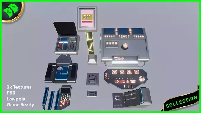 Sci fi Buttons Levers and Gears Vol 2