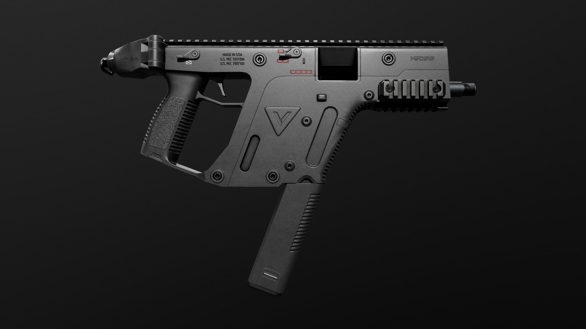 Kriss Vector SMG Low-poly 3D model_4