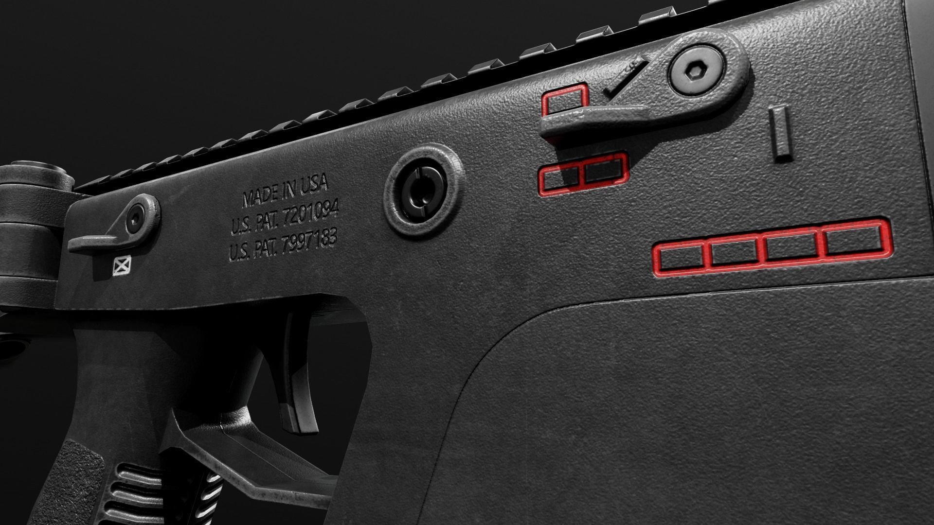 Kriss Vector SMG Low-poly 3D model_30