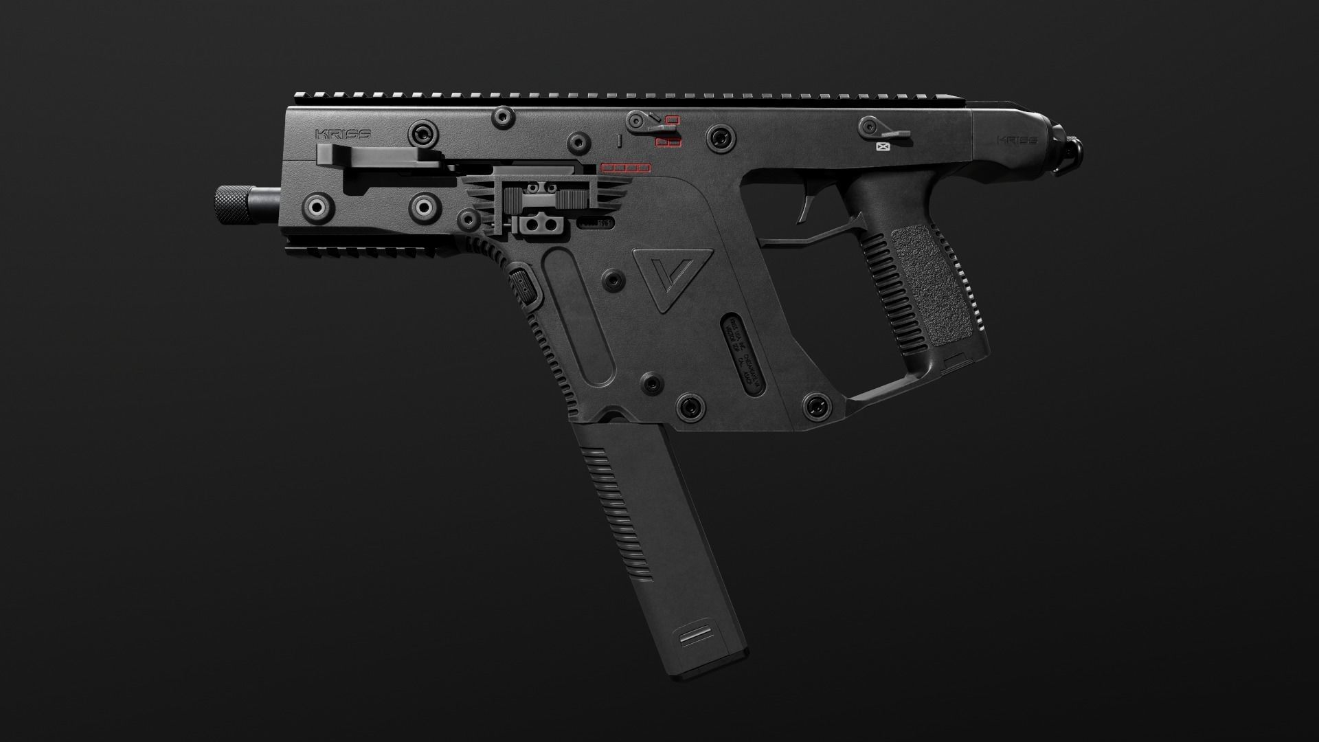 Kriss Vector SMG Low-poly 3D model_10