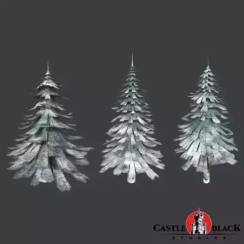 Pine Trees Low-poly 3D model