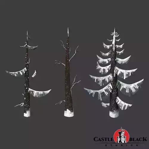 Grand Fir Tree Low-poly 3D model
