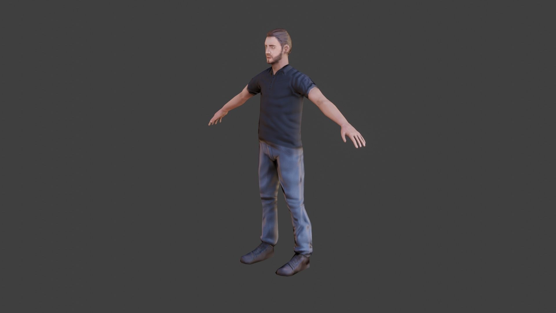 Casual Man with Polo Shirt - With VRCHAT VISEMES Low-poly 3D model_11