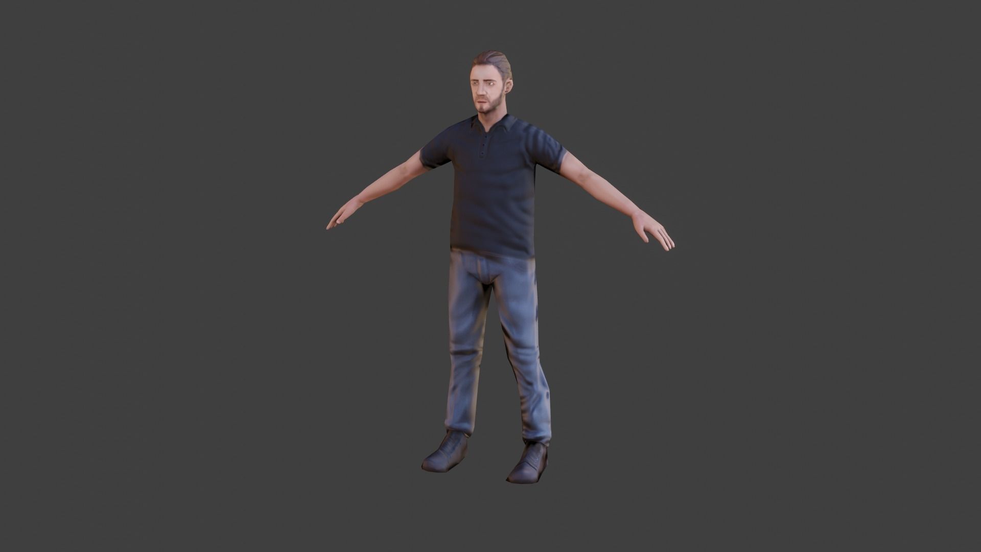 Casual Man with Polo Shirt - With VRCHAT VISEMES Low-poly 3D model_10