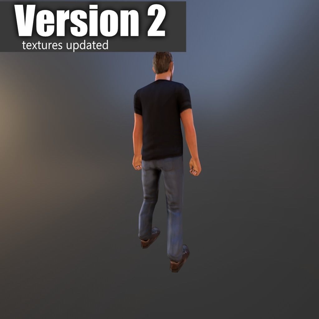 Casual Man with Polo Shirt - With VRCHAT VISEMES Low-poly 3D model_6
