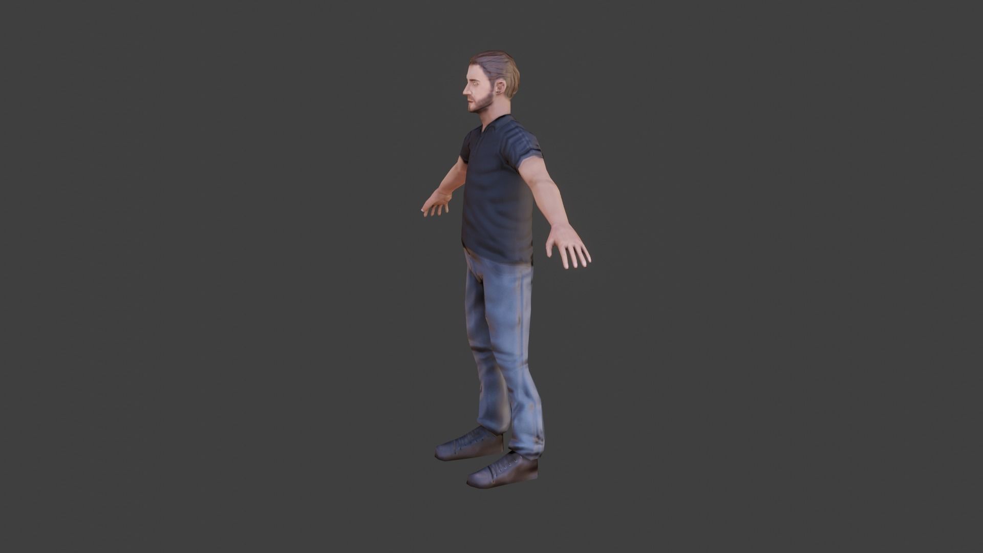 Casual Man with Polo Shirt - With VRCHAT VISEMES Low-poly 3D model_12
