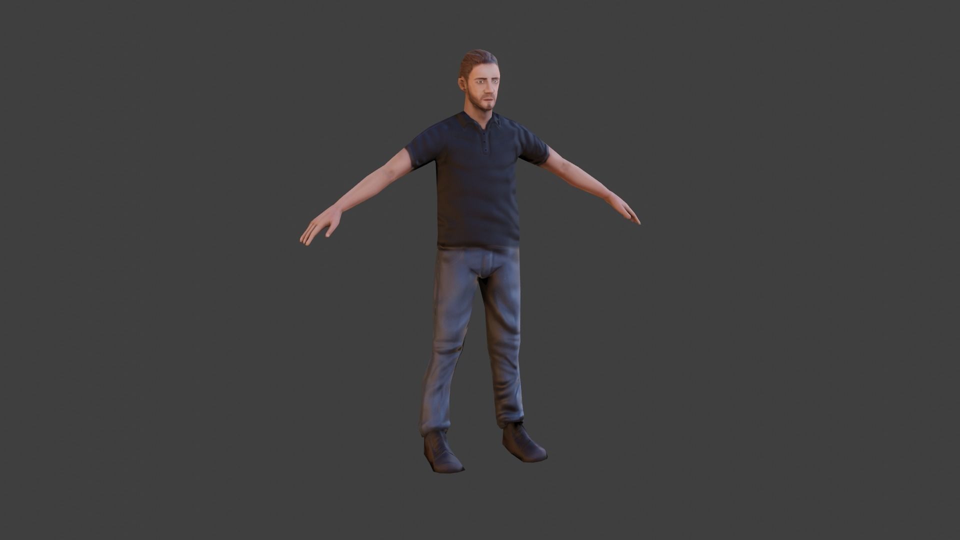 Casual Man with Polo Shirt - With VRCHAT VISEMES Low-poly 3D model_24