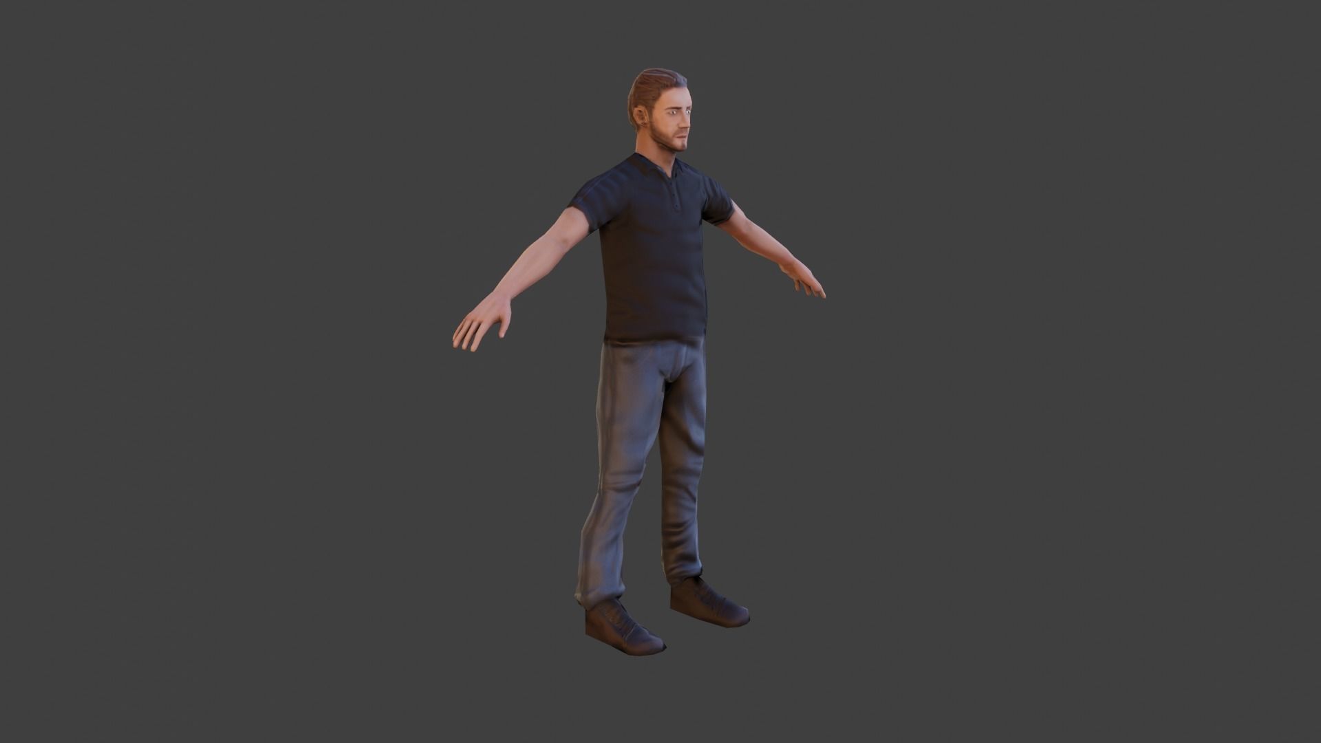 Casual Man with Polo Shirt - With VRCHAT VISEMES Low-poly 3D model_23