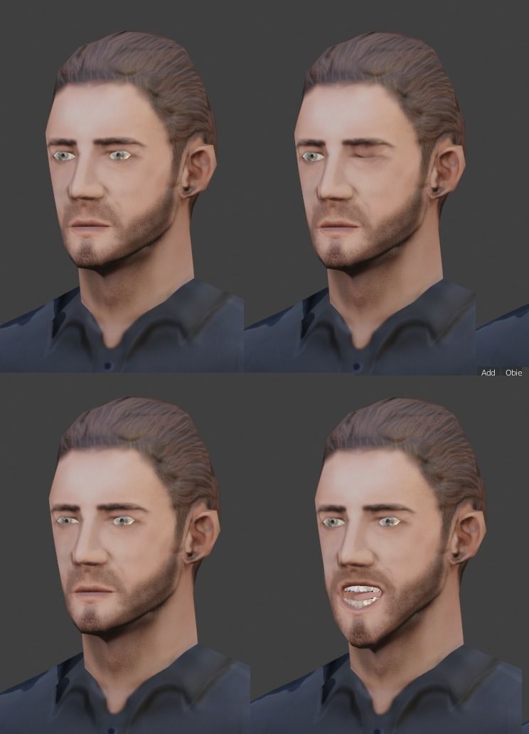 Casual Man with Polo Shirt - With VRCHAT VISEMES Low-poly 3D model_41