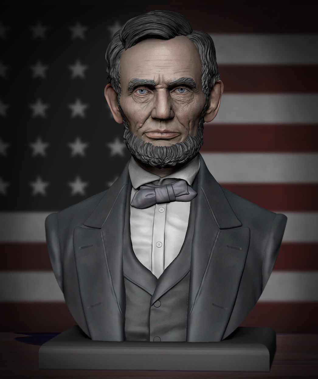 Abraham Lincoln 3D print model_1