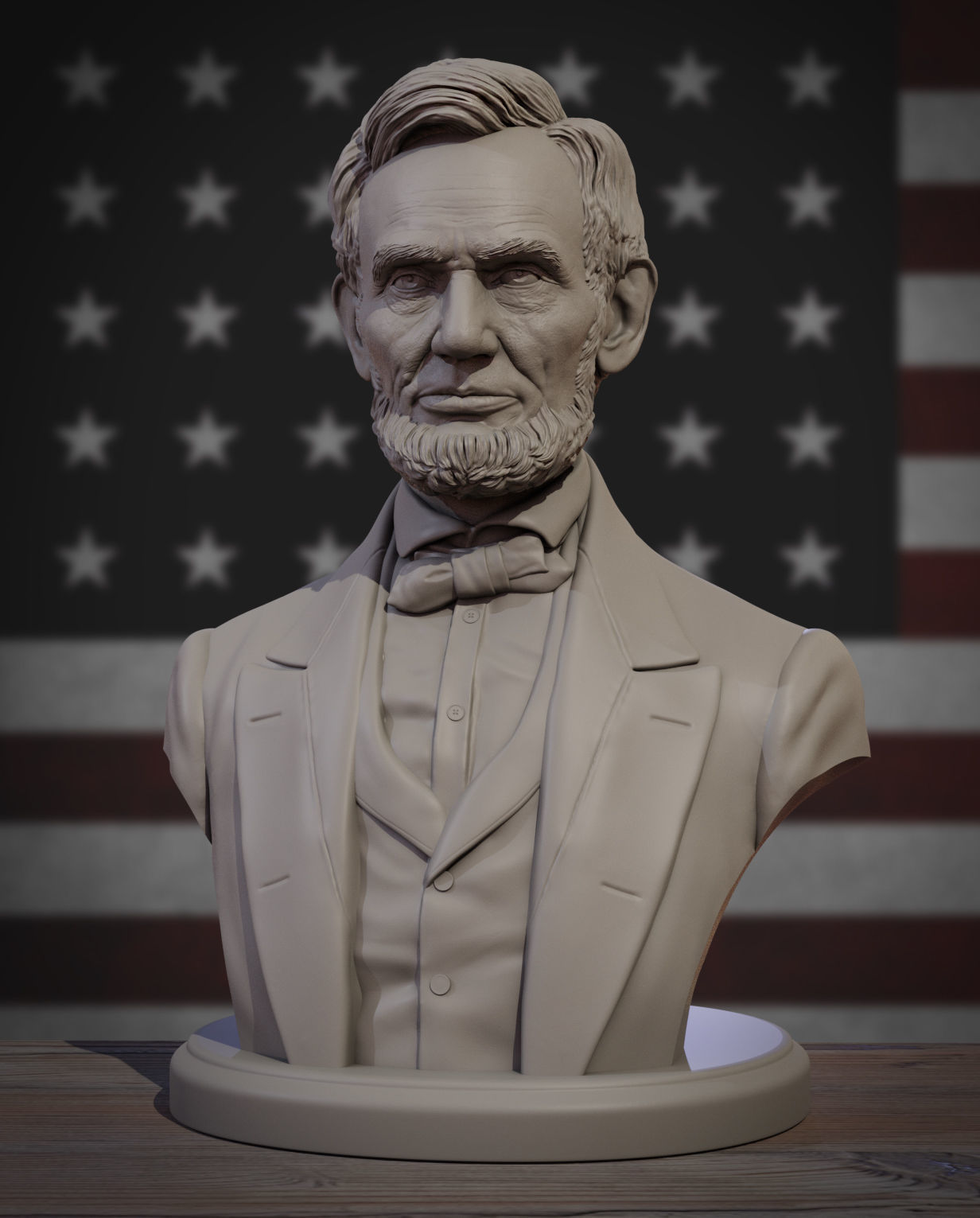 Abraham Lincoln 3D print model_6