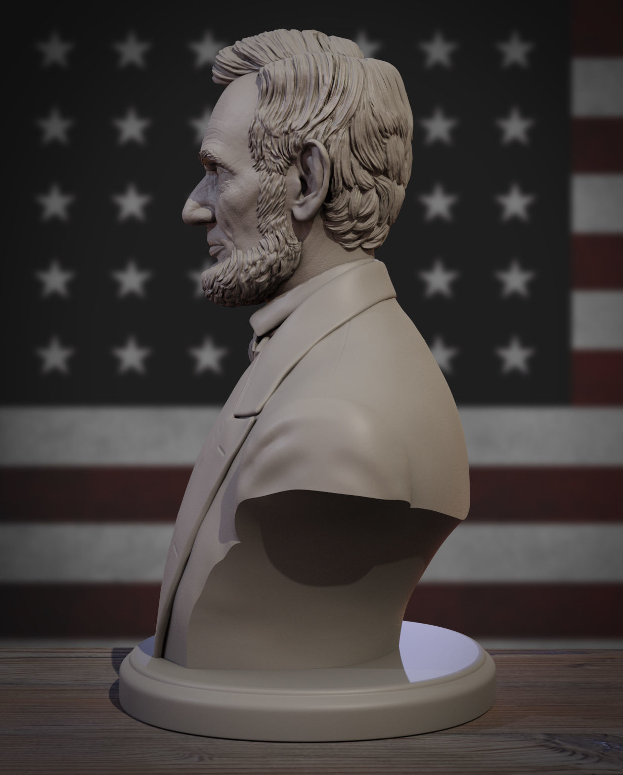 Abraham Lincoln 3D print model_10