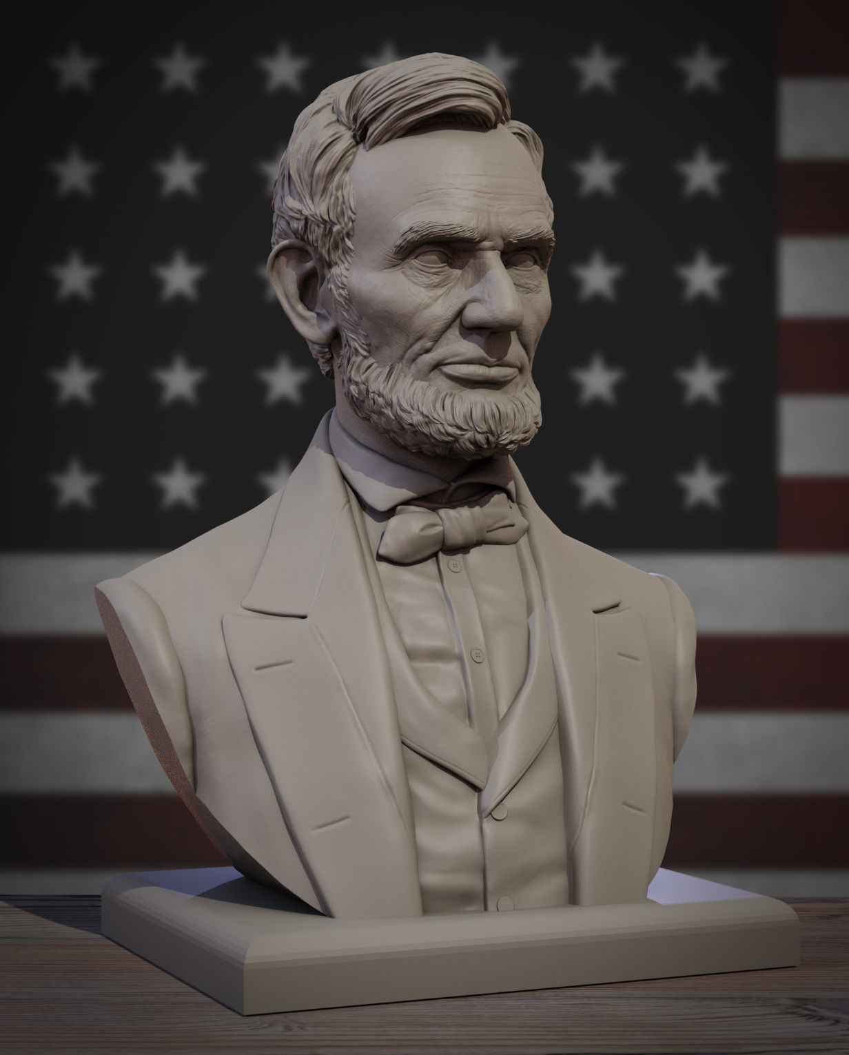 Abraham Lincoln 3D print model_4