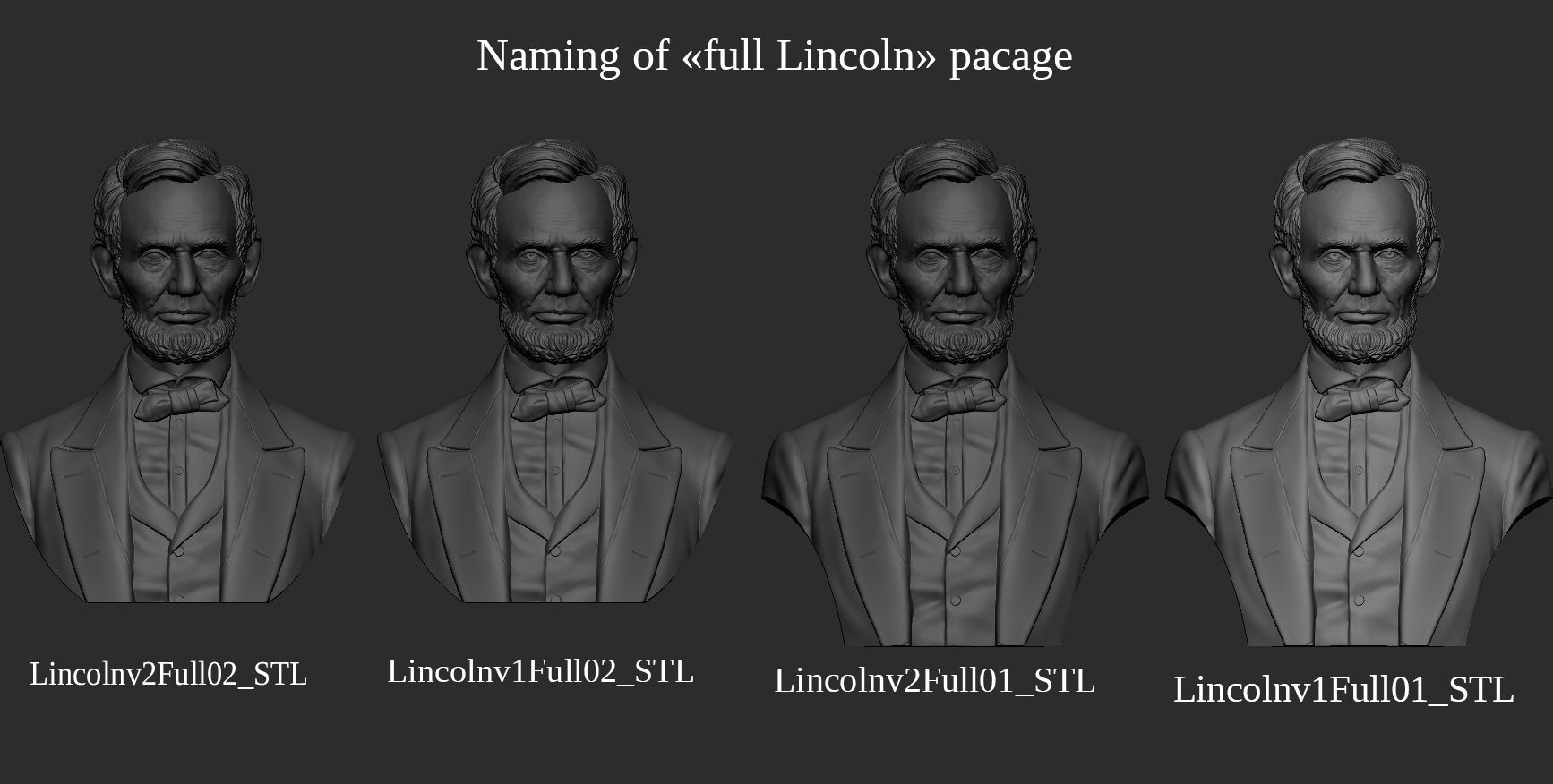 Abraham Lincoln 3D print model_3