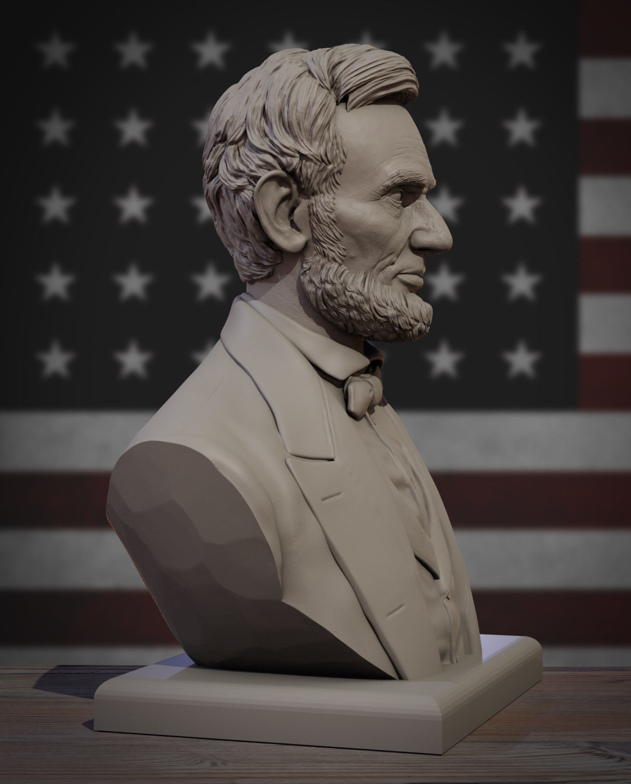 Abraham Lincoln 3D print model_7
