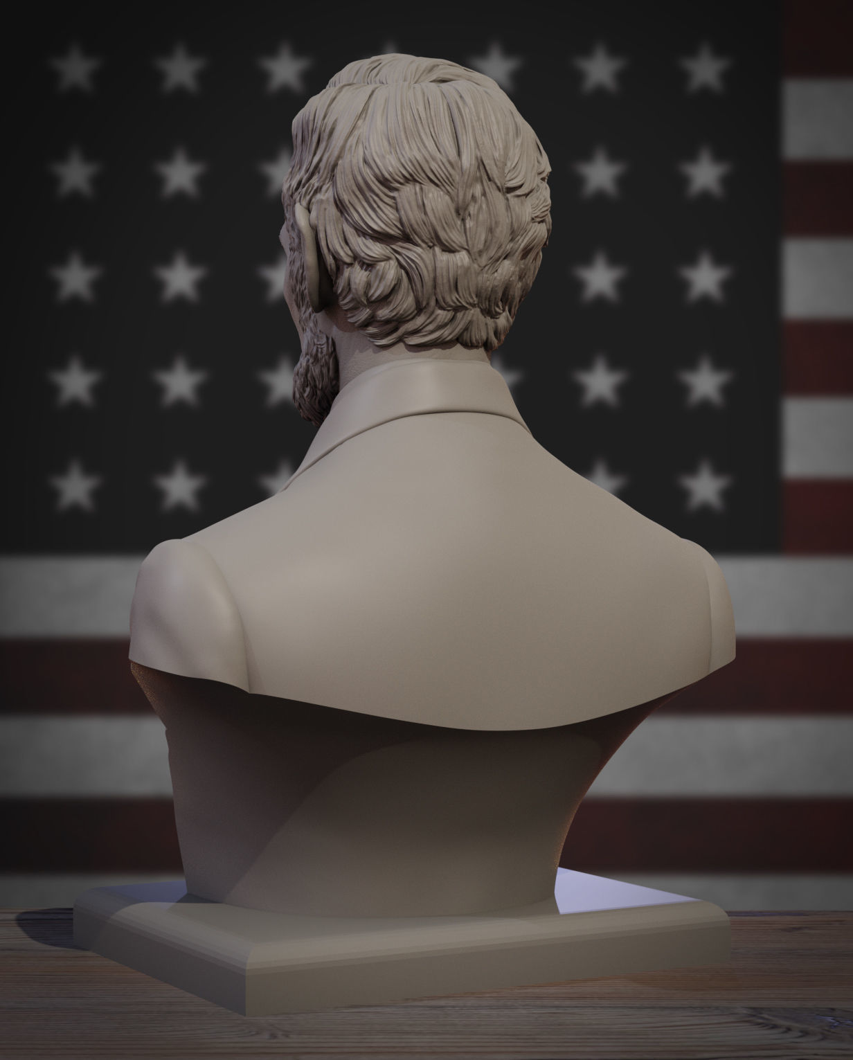 Abraham Lincoln 3D print model_9