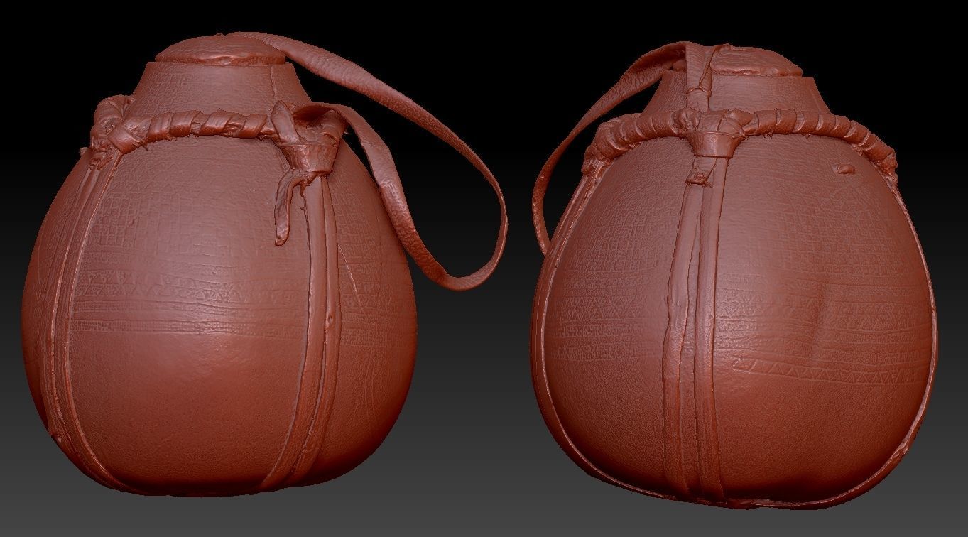 Broken Calebas Low-poly 3D model_2