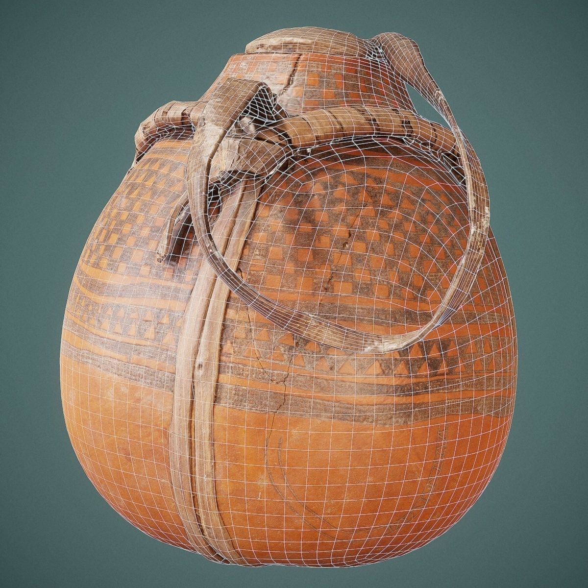 Broken Calebas Low-poly 3D model_8