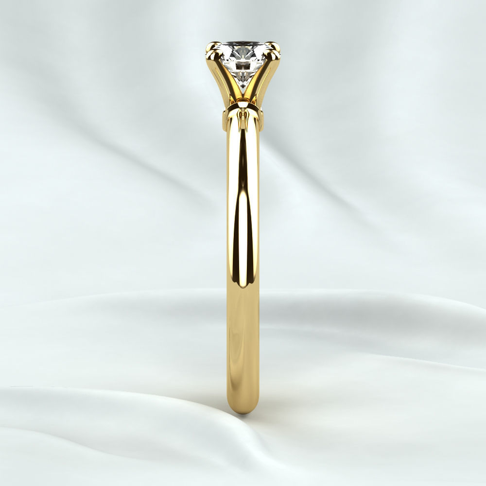 Single Diamond Wedding Rings Set 3D print model_9