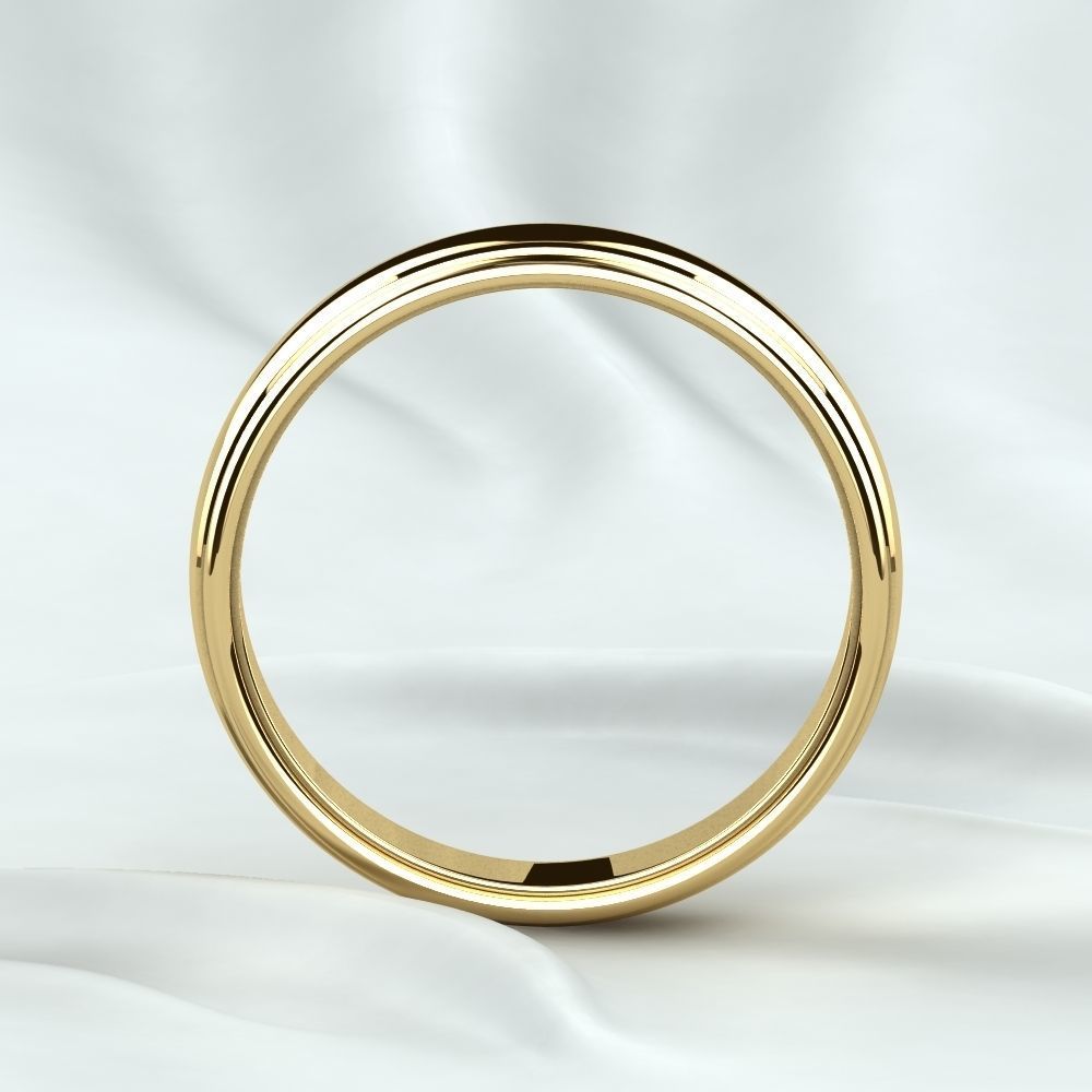 Single Diamond Wedding Rings Set 3D print model_20