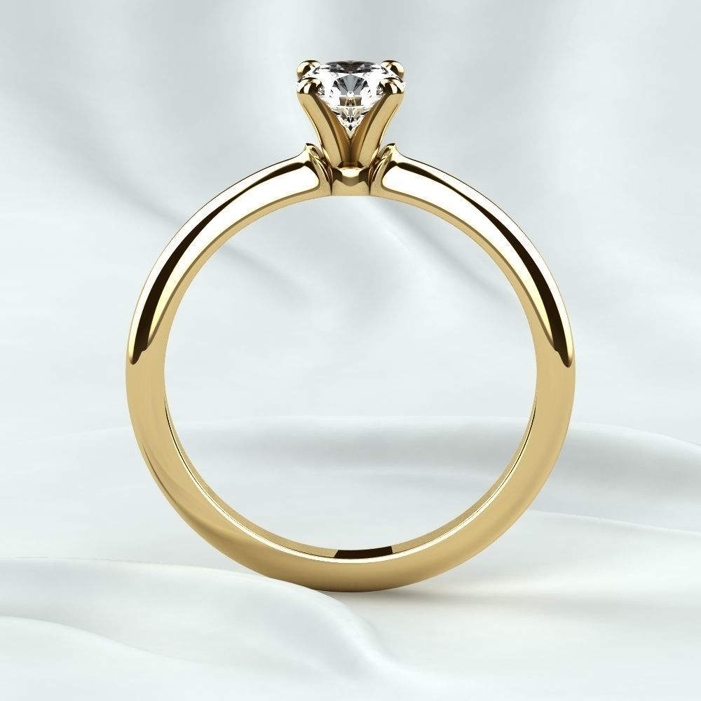 Single Diamond Wedding Rings Set 3D print model_8