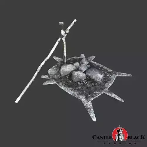 Bon Fire Pit Low-poly 3D model
