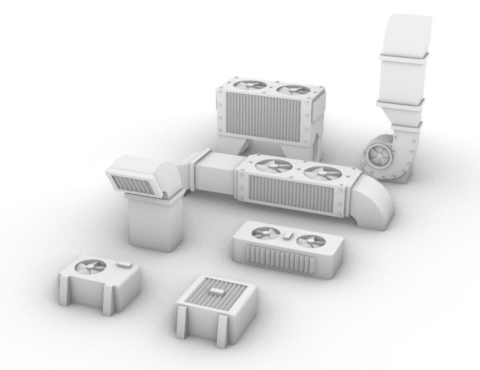 HVAC and Ventilation Pack 3D print model_6