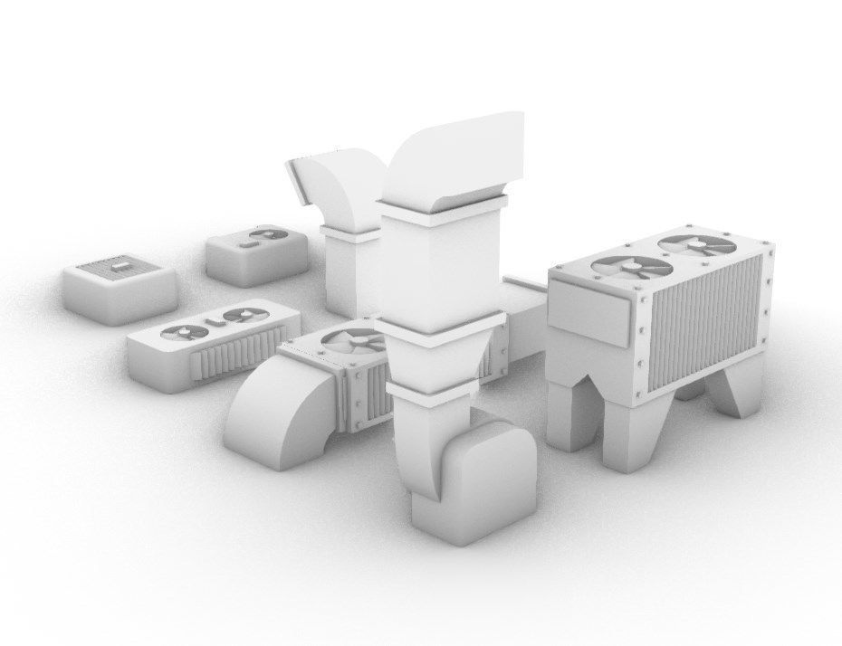 HVAC and Ventilation Pack 3D print model_9
